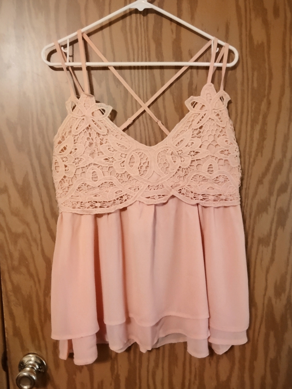 Lace Peach/Pink Camisole Tank Top - NEW
